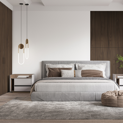 Interior,Bedroom,Wall,Mockup,-,3d,Rendering,,3d,Illustration Avella - Image 4